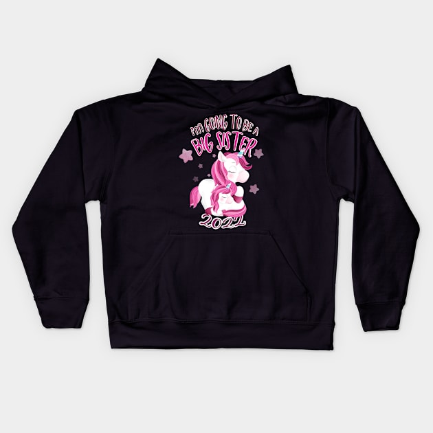 Promoted to Big Sister 2022 Kids Hoodie by alpmedia